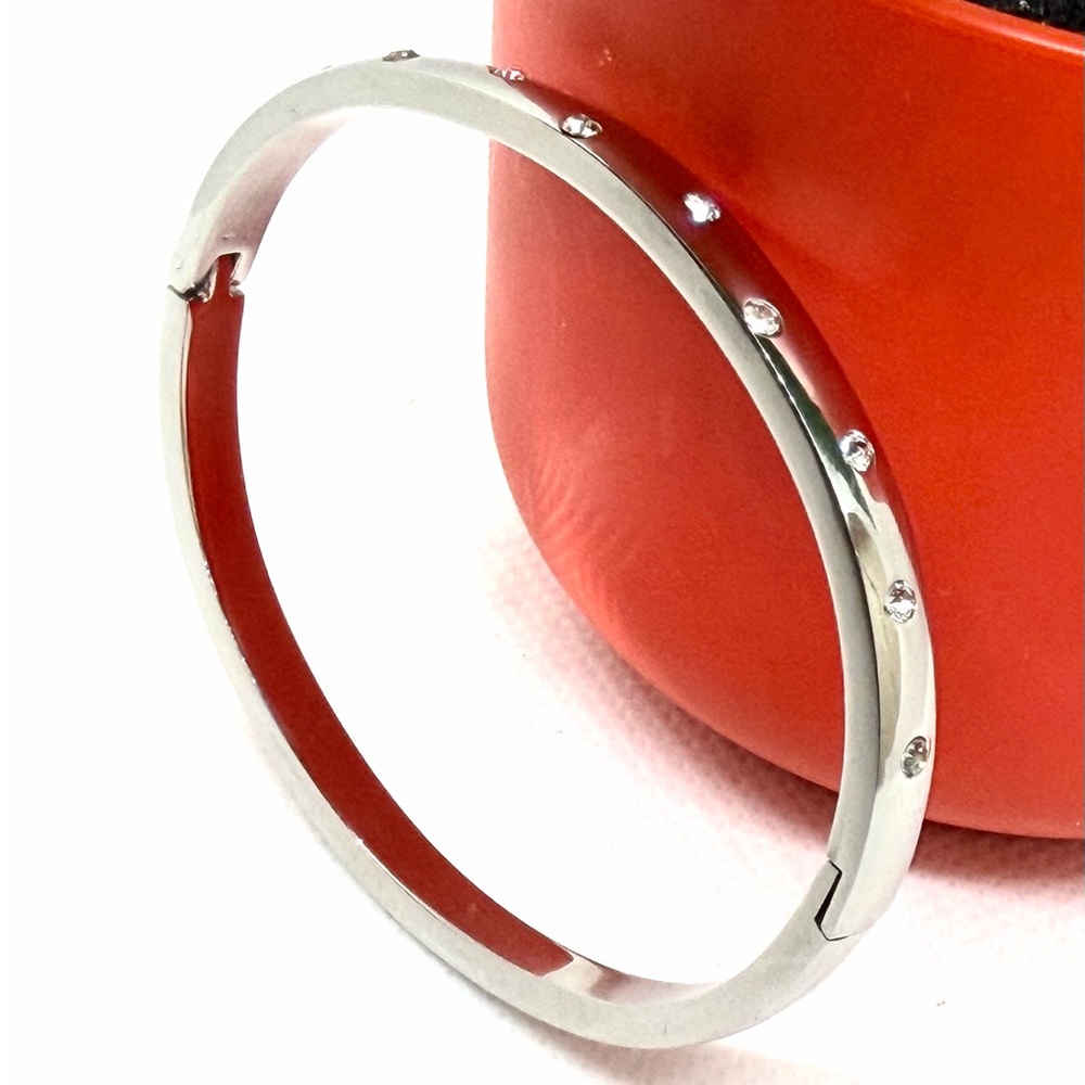 Stainless Steel Oval Zircon Diamond Inlaid Bracelet - Picture 4 of 6